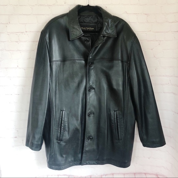 marc new york Other - [Marc NY]men’s black leather button up coat large